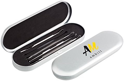 Acne Tools SET 5 pcs, Blackhead and Pimple Remover Tool Kit 5 Professional Surgical Extractor Instruments Pimple Tool Skin Care