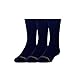 Gold Toe Boys' Wide Rib Dress Crew Socks, 3-Pair, Navy, Large (3-9)