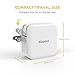 EasyAcc Wall Charger 2-Port USB Charger 24W Travel Charger with Foldable Plug for iPhone 8 Plus X 7 iPad Pro Air Mini, Galaxy S7 S6 Edge and More