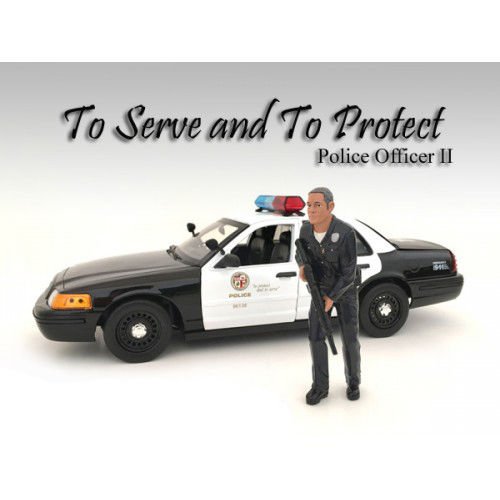 New 1:18 FIGURE - POLICE OFFICER II By American Diorama - AD-24012