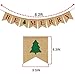 Be Merry Christmas Tree Garland | Holiday Bunting | Indoor/Outdoor Natural Burlap Banner