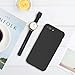 Case for iPhone 8 Plus/iPhone 7 Plus, Liquid Silicone Ultra Thin Cover with Free Tempered Screen Protector Drop Protection Shell for iPhone 8 Plus/7 Plus-Black