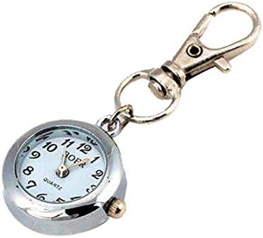 callm Men and Women Round Metal Keychain Watch Nurse Watch Children's Watch - Bag Purse Charm Key Chain - Fashion Accessory Gift