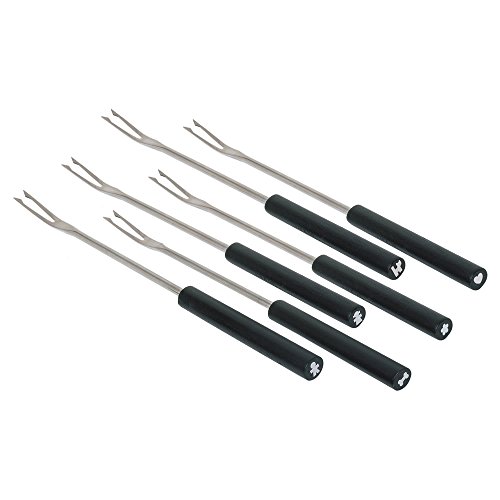 Alessi Mami Bourguignonne Forks, Set of 6 (SG57 B), Black