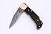 GladiatorsGuild 6011H Damascus Steel Best Folding Pocket Knife Cool Camping Hunting Knives Unique Damascus Blade Pattern (Black Horn)