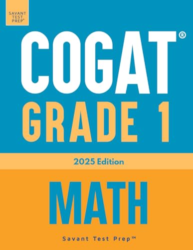 COGAT Grade 1 Math: 3 Practice Tests - Level 7