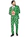 OppoSuits Men's Cannaboss Party Costume Suit, Black/Green, 44