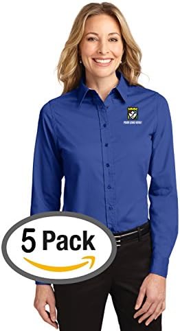 Custom Embroidered Port Authority Ladies Long Sleeve Easy Care Shirt – Pack of 5