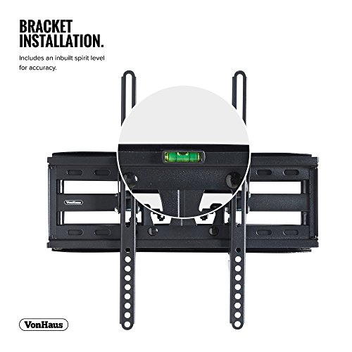 VonHaus-Double-Arm-Articulating-Cantilever-TV-Bracket-Wall-Mount-with-Tilt-for-23-56-LCD-LED-Plasma-Flat-Panels-Heavy-Gage-Reinforced-Steel-Strong-100lbs-Weight-Capacity