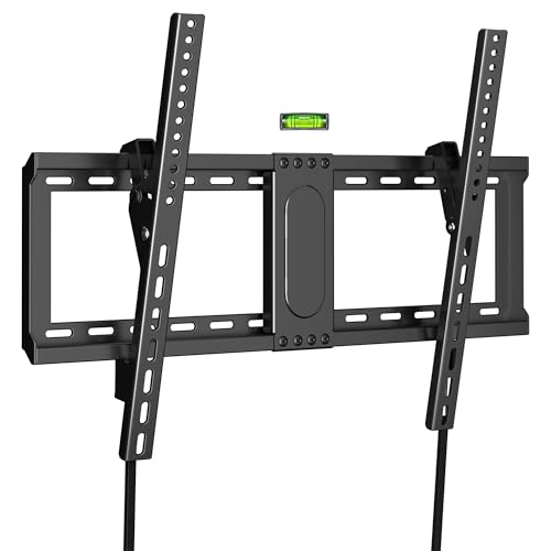 XINLEI Tilting TV Wall Mount for Most 37-82 inch Flat/Curved TV, Universal Low Profile Bracket, Fits 24”/18”/16” Studs, Max VESA 600x400mm Holds up to 132lbs MT5083