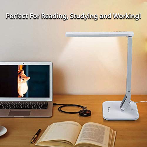 Fugetek LED Desk Office Lamp, Exclusive 27 Recessed EyeCaring LEDs, 5