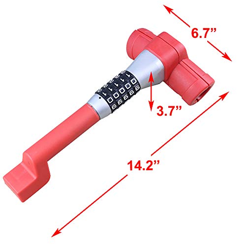 image for OKLEAD Universal 5 Coded Steering Wheel Lock Anti Theft Keyless Twin H