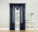 No. 918 Erica Crushed Voile Ascot Beaded Sheer Rod Pocket Curtain Valance