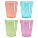 Hard Plastic Cups - 10 Oz. Party Cups Beverage Tumblers in Assorted Neon Colors (Blacklight Party) 80-Count - DuraHome™