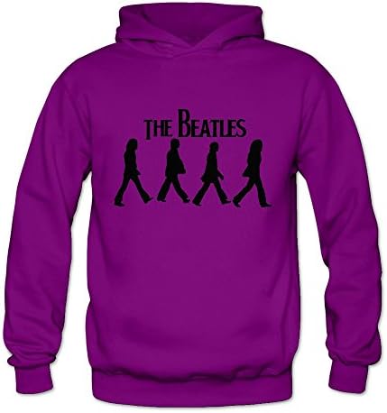 GYKU Women's The Beatles Long Sleeve Hoodie Size S Purple,100% Cotton