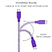 Micro USB Charger, OKRAY 3 Pack 10ft 3M Durable Braided Nylon Tangle-Free Micro USB 2.0 Charge Cable Sync Charging Cord for Android, Samsung, HTC, Google Nexus, Sony, Nokia and More (3 PCS)