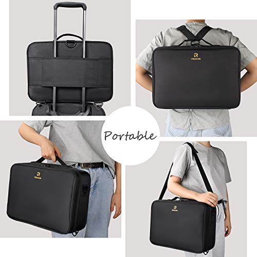 Relavel Makeup Case Train Case Makeup Bag Cosmetic Makeup Brush Organizer Makeup Artist Box 2 Pack Large and Small Size with Adjustable Dividers 5 Relavel Makeup Case Train Case Makeup Bag Cosmetic Makeup Brush Organizer Makeup Artist Box 2 Pack Large and Small Size with Adjustable Dividers