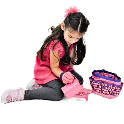 Taylor Toy Children Gardening Tool Set - Gardening Toys for Kids - Outdoor Toys with Bag (Pink) - Thumbnail 7