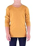 Colored Organics Boys' Harlow Organic Slub Toddler V-Neck Tee Long Sleeve