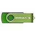 SIMMAX 5Pcs 8GB USB Flash Drive USB 2.0 Flash Drive Memory Stick Fold Storage Thumb Stick Pen Swivel Design (Five Mixed Colors: Black Blue Green Gold Rose)(Mix Color2)