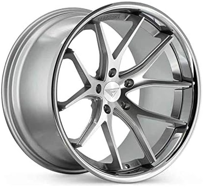 Ferrada WheelsFR2 20x9 5x120 ET20 Machine Silver/Chrome Lip C.B. 74.1 (1 Wheel)