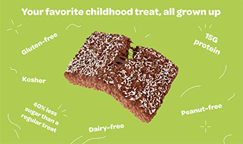 Cloud10 High Protein, Gluten Free, Dairy Free, Kosher, No Artificial Sweeteners, Peanut Free, Non-GMO, Marshmallow Crispy Treats, Chocolate Coconut (Pack of 10)