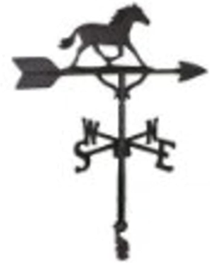 Weathervanes - Montague Metal Products 32-Inch Weathervane with Swedish Iron Horse Ornament