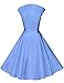 GownTown Womens Dresses Party Dresses 1950s Vintage Dresses Swing Stretchy Dresses, Light Blue, Medium