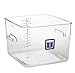 Rubbermaid Commercial Products 1980997 Square Plastic Food Storage Container, Blue Label, 12 quart, Clear