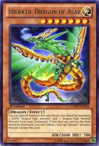 Yu-Gi-Oh! - Hieratic Dragon of Asar (GAOV-EN024) - Galactic Overlord - 1st Edition - Rare