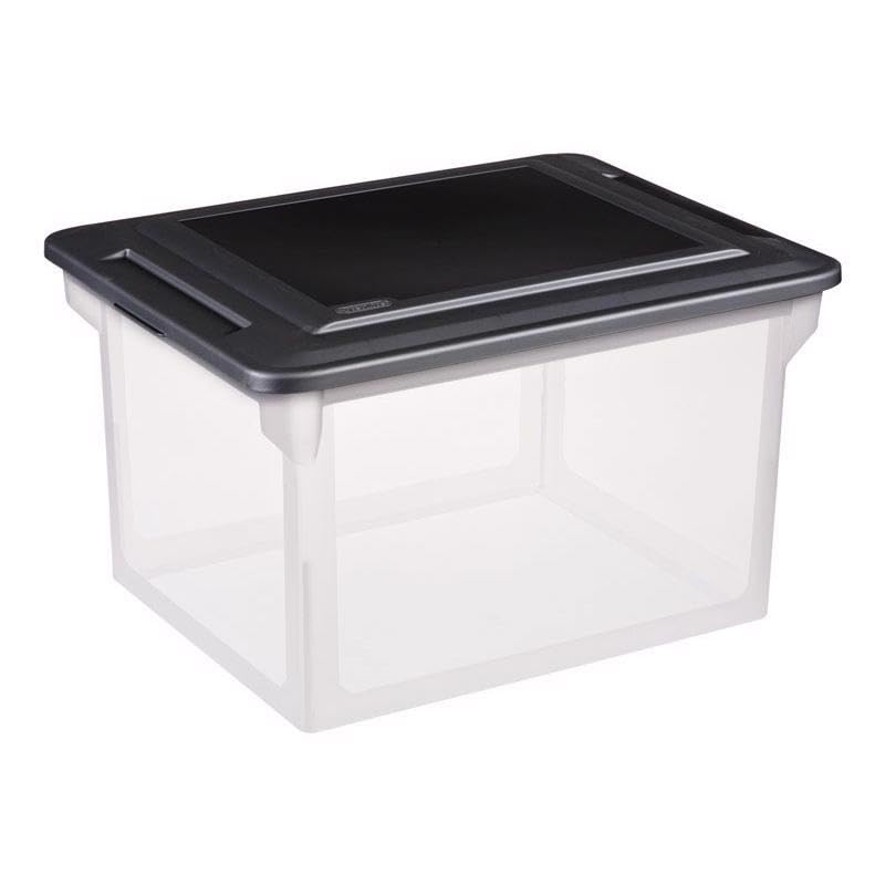 Photo 1 of *Missing Lid* FILE STORAGE BOX CLR/BLK