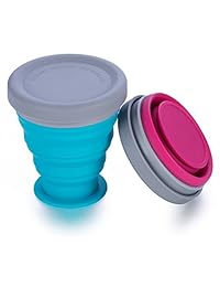BlueBeach   Juego de 2 tazas plegables para microo