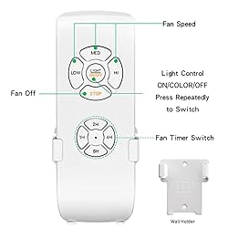 CJOY Ceiling Fan with Lights, 52 Inch Modern