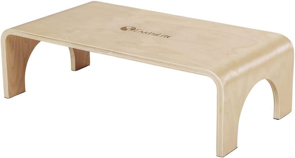 EARTHLITE Wooden Step Stool - 7'' High, Large Surface, Strong & Stable Bed Step, Foot Stool, Massage Step-Up: Health & Personal Care