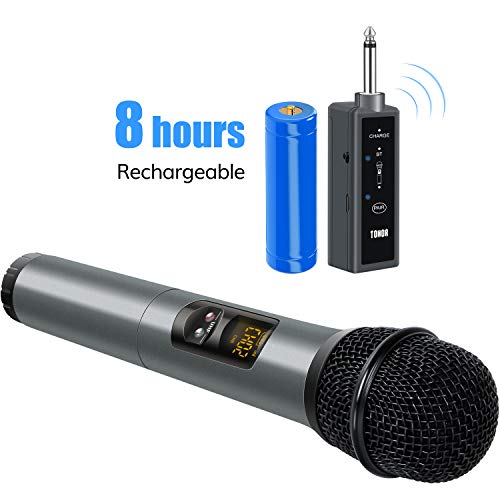 TONOR UHF Wireless Microphone Handheld Mic with Bluetooth Receiver 1/4 Output for Conference/Weddings/Church/Stage/Party/Karaoke, 65ft