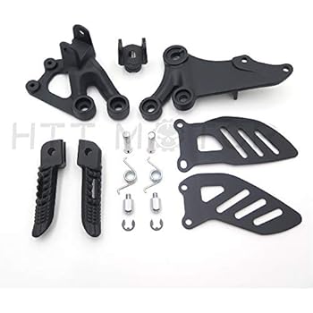 Black Front Rider Foot Pegs Bracket Fit For Suzuki Gsxr600 Gsxr750 2006-2010