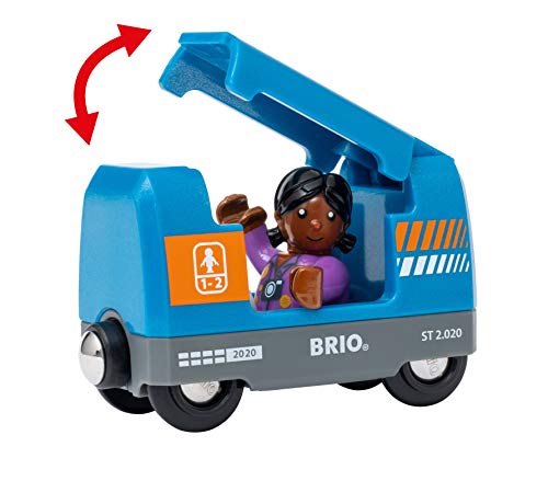 BRIO World 33973 Smart Tech Sound Bahnhof mit Action Tunnel Zubehör Holzeisenbahn Interaktives Spielzeug empfohlen ab 3 Jahren – Bild 6