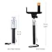 Compact Selfie Stick, NOOT PRODUCTS® Compact Series [Battery Free] Foldable Portable [Pocket Size] Self-Portrait Monopod Extendable Handled Selfie Stick with built-in Remote Shutter for Apple iPhone | Android Smartphones - Black