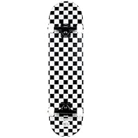 Krown Rookie Checker Skateboard, Black/White, 7.75"