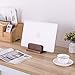 Vertical Laptop Stand for Desk Office Organizer Rack – Desktop Holder with Adjustable Dock – Compatible with MacBook Air/Pro Surface Pro Samsung Notebooks Natural Wood(LTKD-1-US-BR)thumb 3
