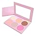 Beshine Highlighter Palette, 6-Color Highlighter Palette Brightening powder,Facial Stereoscopic Corrective Exquisite Powder for All Skin Types (Pink)
