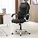 BestOffice Office Chair Computer Desk Chair PU-Padded Adjustable Exectuive High-Back Cushion Lumbar Support Chair with Armrest - Brown