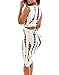 Grace's Secret Women's Tie Dye Print Back Cutout Midi Dress,Ivory,Small