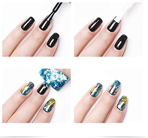 XICHEN 3 bottles Professiona Starry Sky Nail Art Glue for Foil Sticker Nail Transfer Tips Decorations Adhesive White 16 ML/bottles