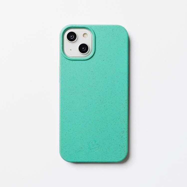 Wave Case iPhone 14 Phone Case - Eco-Friendly Wheat Straw Phone Case with Shock-Absorbing Corners | 2mm Raised Lip | Ultra-Thin Design, 360° Protection | Turquoise