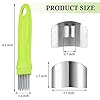 MOSNOW-Spring-Onion-Slicer-Stainless-Steel-Finger-Guards-Onion-Shredder-with-Lid-and-7-Blades-Vegetable-Cutter-Cooking-Tools-Multi-Functional-Kitchen-Gadgets-Green MOSNOW Spring Onion Shredder + Stainless Steel Finger Guards, Onion Shredder with Lid and 7 Blades, Vegetable Cutter…