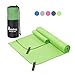 Relefree Microfiber Towels (2 Packs), Quick-Drying-Super Absorbent-Ultra-Compact, Quick-Drying Towels for Yoga and Gym, Travel, Hiking, Camping, Sports and Beach Backpacks (Green)