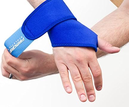 2 Pack FirmGrip Athletics Wrist Support Straps Wraps Bands For Lifting Crossfit Workouts Sports Men and Women - Blue