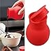BESTONZON 3pcs Silicone Chocolate Melting Pot Nonstick Candy Melting Pot Microwave Butter Melter Heat Milk Sauce Baking Melting Pot Kit for Chocolate, Butter, Cheese, Caramel (Red)