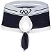 YiZYiF Men's Boxer Brief Buckled Pouch Shorts Underwear Navy Blue X-Large